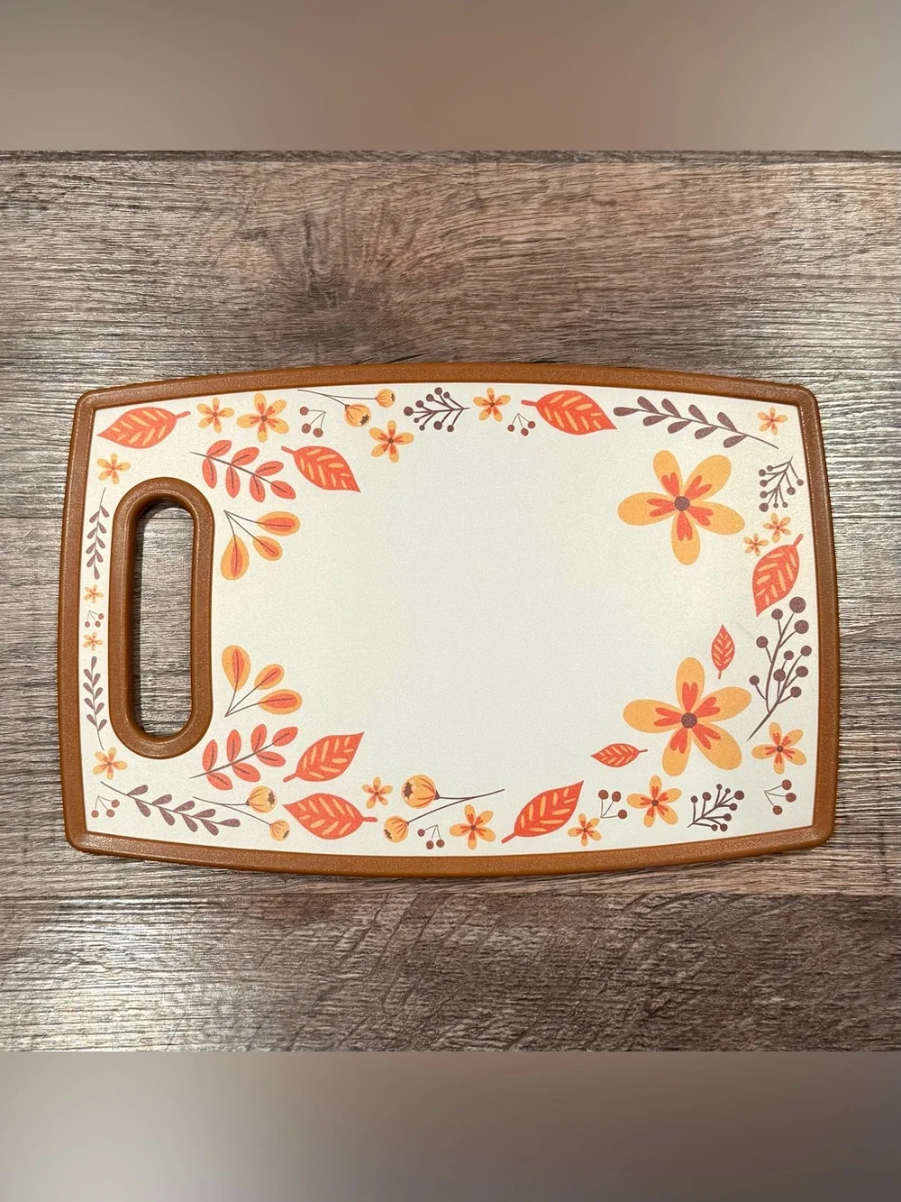 Fall/Autumn Floral Cutting Board Serving Tray With Handle Charcuterie Board
